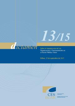 Dictamen 13/15 sobre el Anteproyecto de Ley de Organización y Funcionamiento en el Sector Público Vasco.